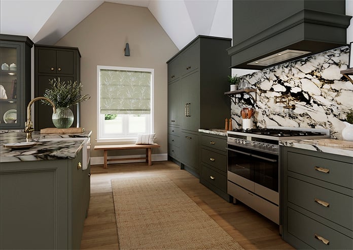 Laura Ashley Pussy Willow, Moss Green - Roman Blind - Image 6